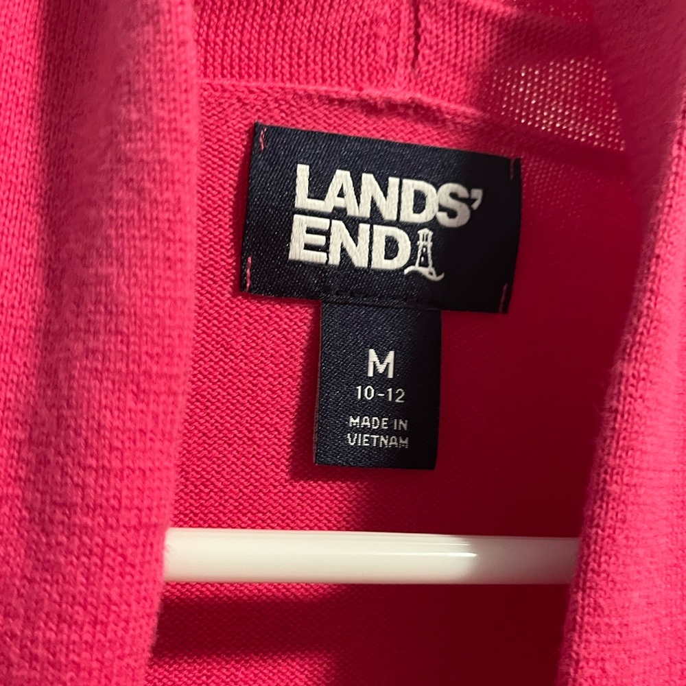 Lands' End Pink open front cardigan Sweater